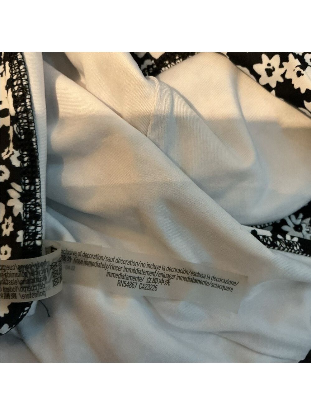 Victoria’s Secret Pink High Waist Bikini Bottoms Black White Floral XXL - Picture 9 of 11